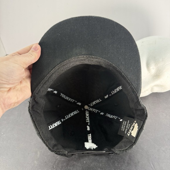 Trukfit 2 Trucks Chains Mens Strapback Black Adjustable Wool Blend Hat Y2K - Picture 8 of 8